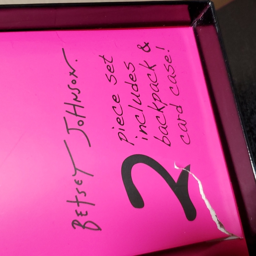 Betsey Johnson Mini Backpack + Credit Card Holder Set - Picture 4 of 11